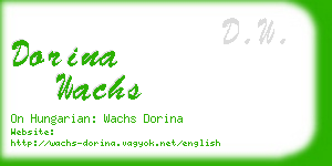dorina wachs business card
